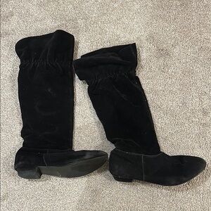Breckelles Black Tall Pirate Style Two-Way Boots